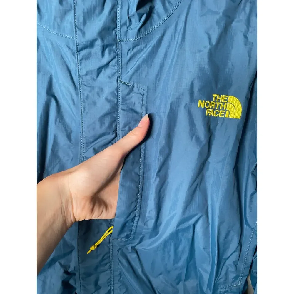The North Face Resolve Windbreaker Rain Hooded Jacket Waterproof Blue Men's M